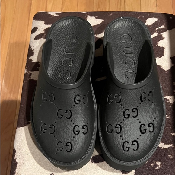 GG Perforated Platform Mules - Picture 1 of 7